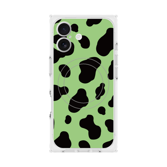 Premium Square Case with MagSafe［ Cow - Green ］