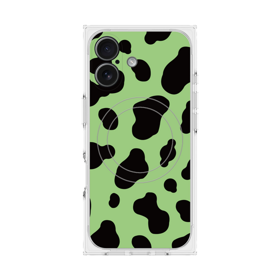 Premium Square Case with MagSafe［ Cow - Green ］