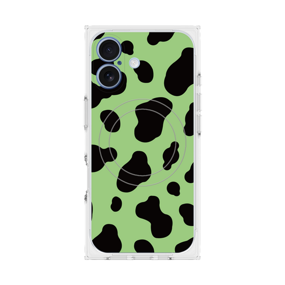 Premium Square Case with MagSafe［ Cow - Green ］