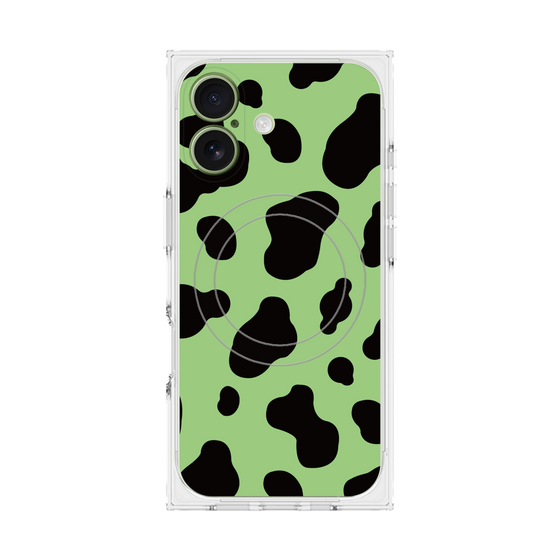 Premium Square Case with MagSafe［ Cow - Green ］