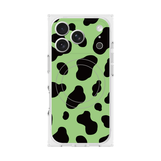 Premium Square Case with MagSafe［ Cow - Green ］