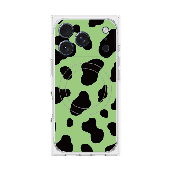 Premium Square Case with MagSafe［ Cow - Green ］