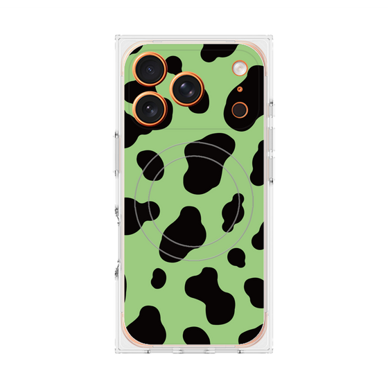 Premium Square Case with MagSafe［ Cow - Green ］