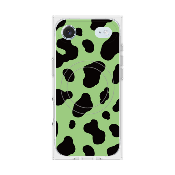 Premium Square Case with MagSafe［ Cow - Green ］