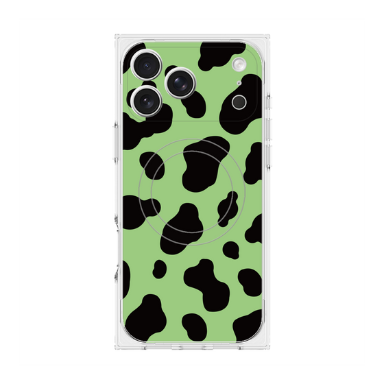 Premium Square Case with MagSafe［ Cow - Green ］