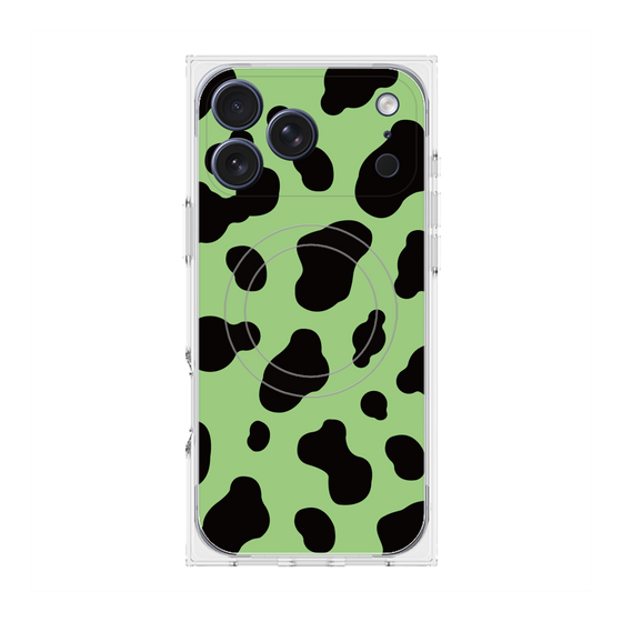 Premium Square Case with MagSafe［ Cow - Green ］
