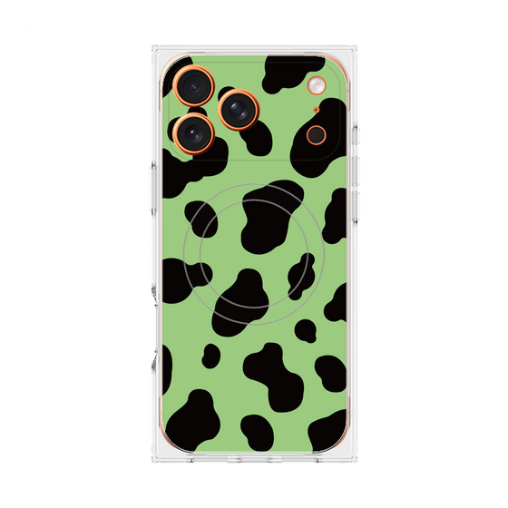 Premium Square Case with MagSafe［ Cow - Green ］