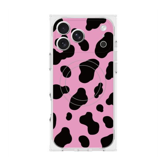 Premium Square Case with MagSafe［ Cow - Pink ］