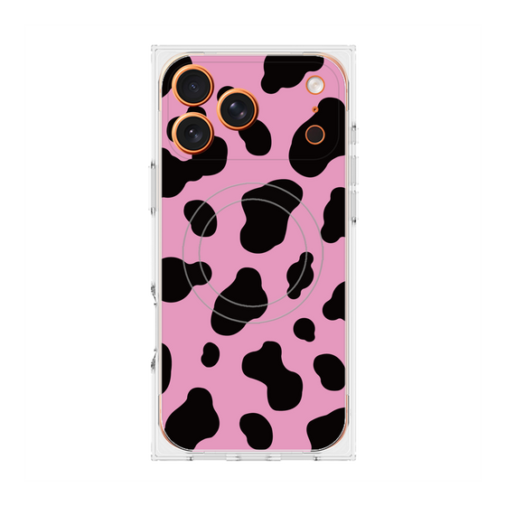 Premium Square Case with MagSafe［ Cow - Pink ］