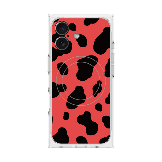 Premium Square Case with MagSafe［ Cow - Red ］