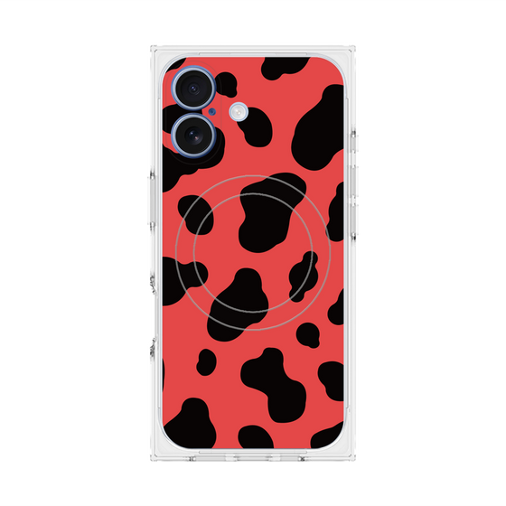 Premium Square Case with MagSafe［ Cow - Red ］