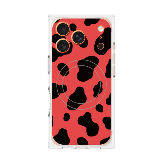 Premium Square Case with MagSafe［ Cow - Red ］