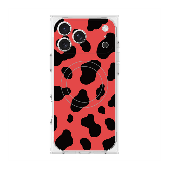 Premium Square Case with MagSafe［ Cow - Red ］