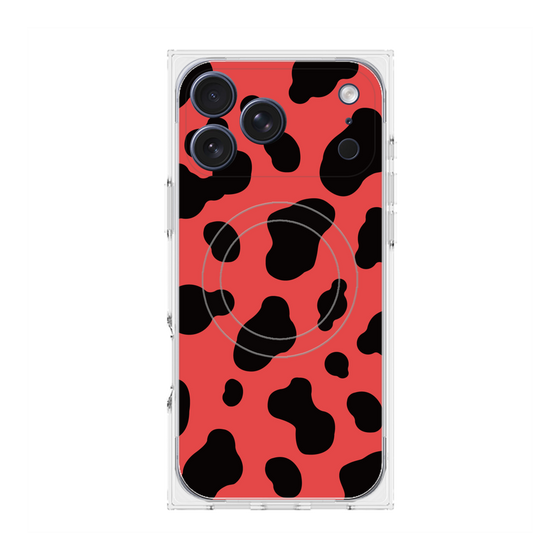 Premium Square Case with MagSafe［ Cow - Red ］