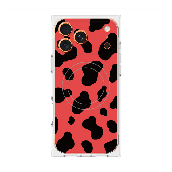 Premium Square Case with MagSafe［ Cow - Red ］