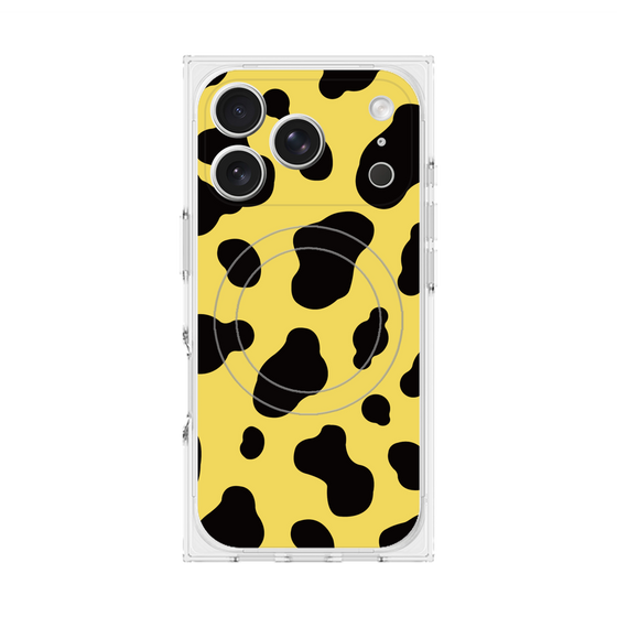Premium Square Case with MagSafe［ Cow - Yellow ］