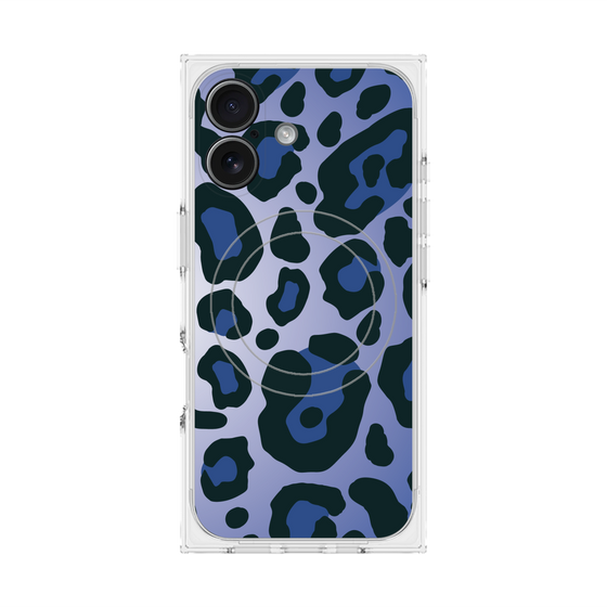 Premium Square Case with MagSafe［ Leopard - Blue ］