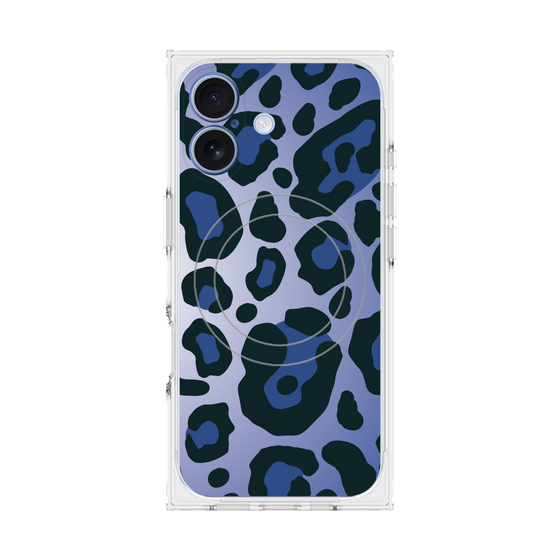 Premium Square Case with MagSafe［ Leopard - Blue ］