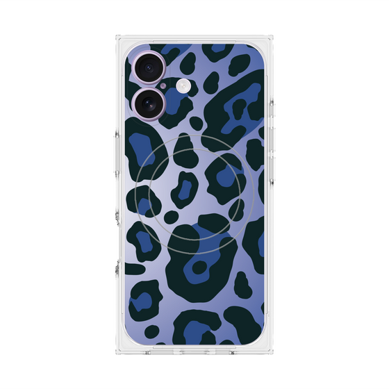 Premium Square Case with MagSafe［ Leopard - Blue ］