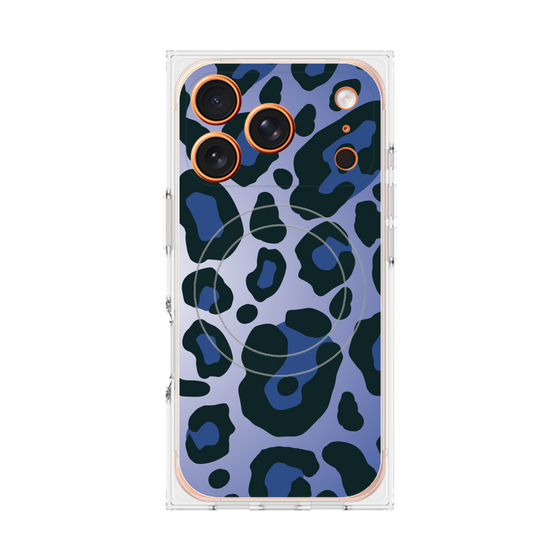 Premium Square Case with MagSafe［ Leopard - Blue ］