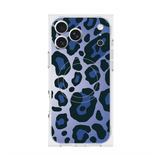 Premium Square Case with MagSafe［ Leopard - Blue ］