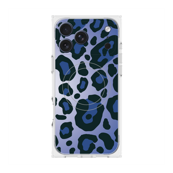Premium Square Case with MagSafe［ Leopard - Blue ］
