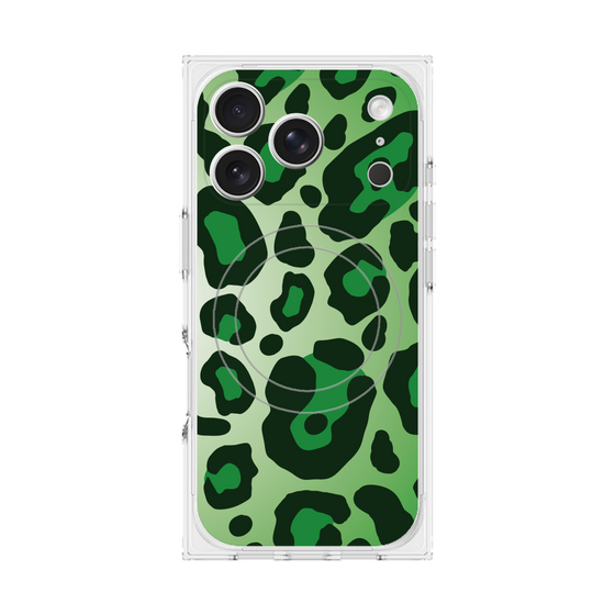 Premium Square Case with MagSafe［ Leopard - Green ］