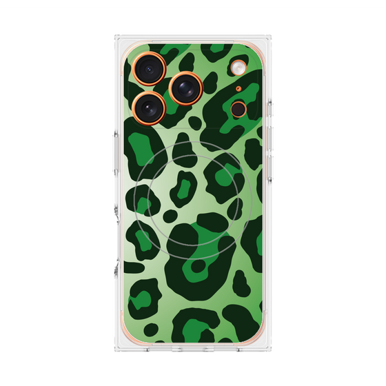 Premium Square Case with MagSafe［ Leopard - Green ］