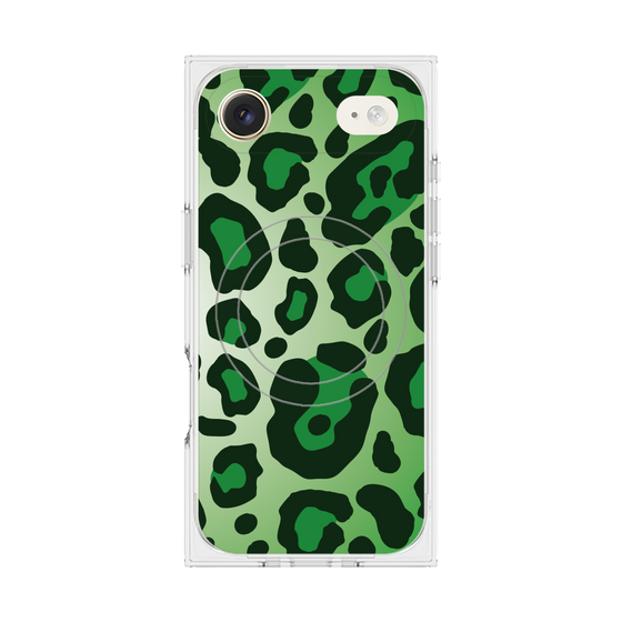 Premium Square Case with MagSafe［ Leopard - Green ］