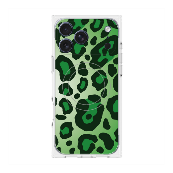 Premium Square Case with MagSafe［ Leopard - Green ］