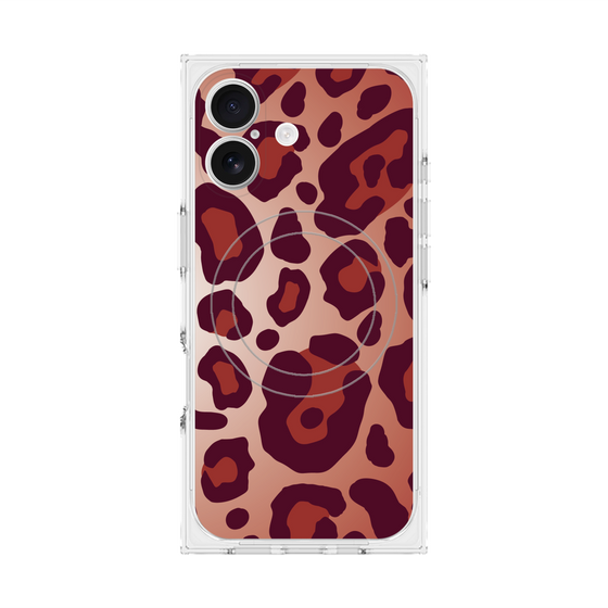 Premium Square Case with MagSafe［ Leopard - Red ］