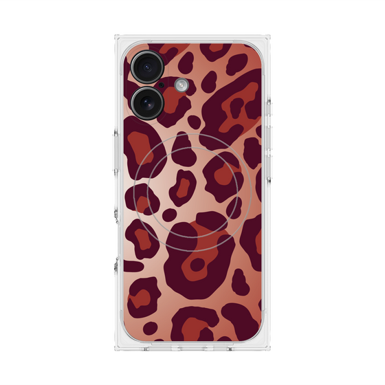 Premium Square Case with MagSafe［ Leopard - Red ］