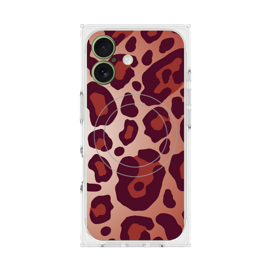 Premium Square Case with MagSafe［ Leopard - Red ］