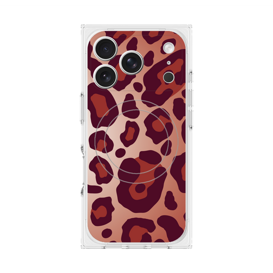 Premium Square Case with MagSafe［ Leopard - Red ］