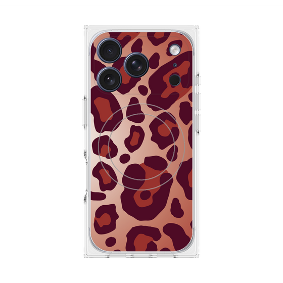 Premium Square Case with MagSafe［ Leopard - Red ］
