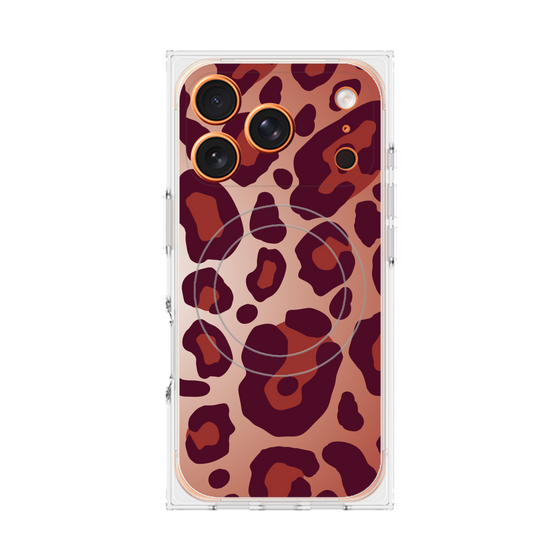 Premium Square Case with MagSafe［ Leopard - Red ］