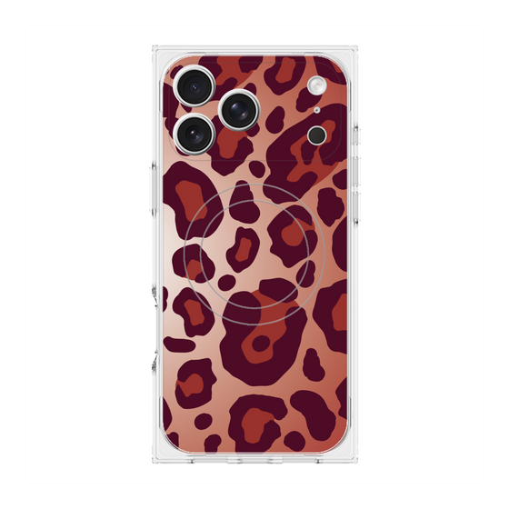 Premium Square Case with MagSafe［ Leopard - Red ］