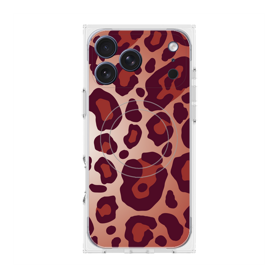 Premium Square Case with MagSafe［ Leopard - Red ］