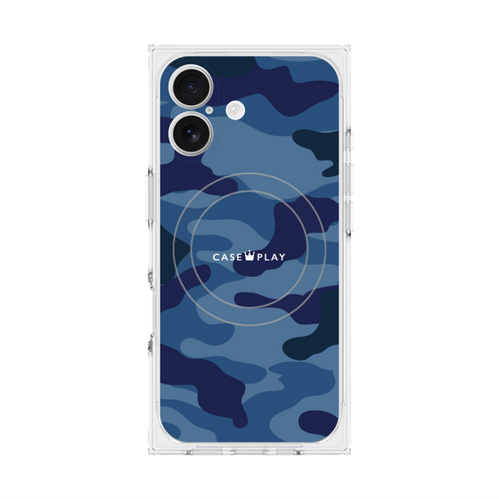 Premium Square Case with MagSafe［ Camouflage - Blue ］