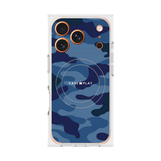 Premium Square Case with MagSafe［ Camouflage - Blue ］