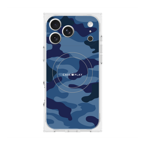 Premium Square Case with MagSafe［ Camouflage - Blue ］