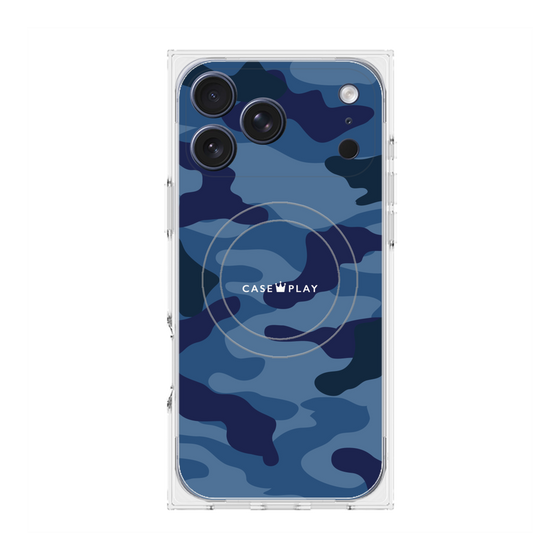 Premium Square Case with MagSafe［ Camouflage - Blue ］