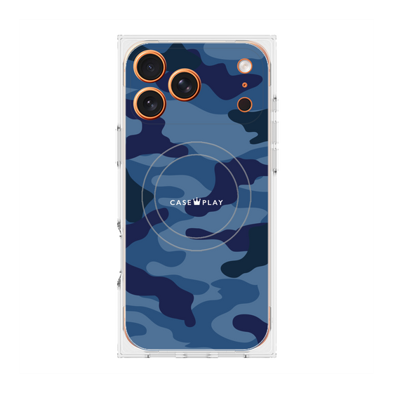 Premium Square Case with MagSafe［ Camouflage - Blue ］