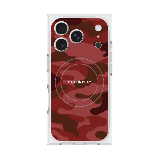 Premium Square Case with MagSafe［ Camouflage - Red ］