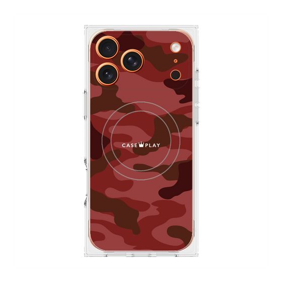 Premium Square Case with MagSafe［ Camouflage - Red ］