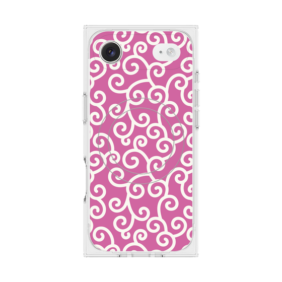 Premium Square Case with MagSafe［ Karakusa Pattern - Pink ］