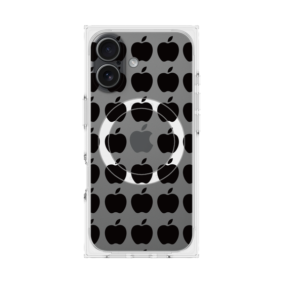 Premium Square Case with MagSafe［ Apple - Black ］