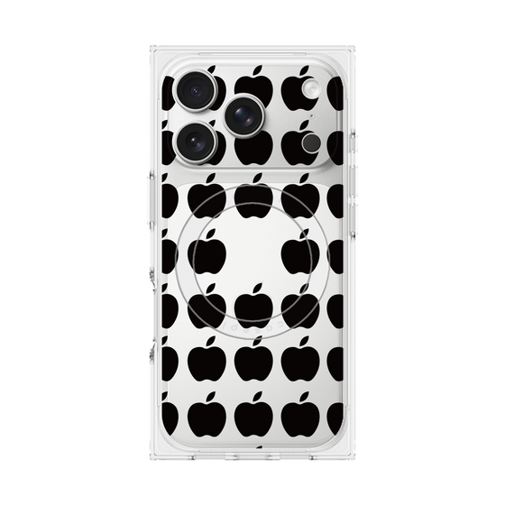 Premium Square Case with MagSafe［ Apple - Black ］