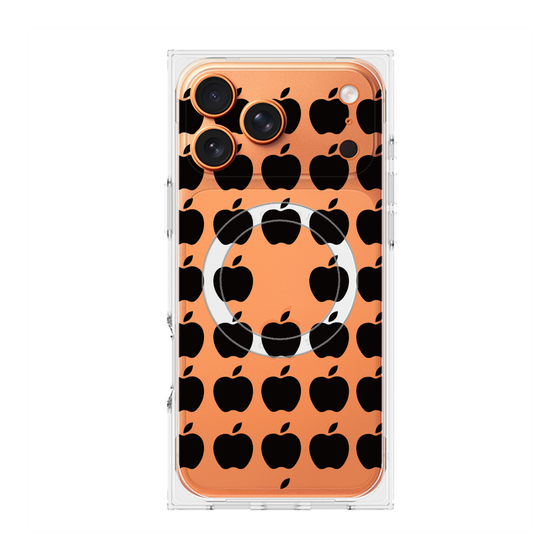 Premium Square Case with MagSafe［ Apple - Black ］