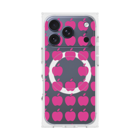 Premium Square Case with MagSafe［ Apple - Pink ］